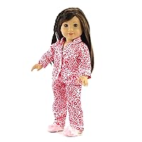 18 Inch Doll Clothes -Onesie Pajamas Fit 18 inch American Girl Doll，Our  Generation Doll and More (3sets)