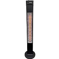 Westinghouse WES31-15110BLK Outdoor Electric Patio, Water Resistant Auto Shut Off Tip Over Switch & Overheat Protection, Freestanding Infrared Tower Heater, 47.2