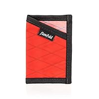 Flowfold Minimalist Card Holder Durable Slim Front Pocket Wallet, Card Holder Wallet Made in USA (Red)