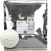 Frontier Co-op Organic Non-Fat Milk Powder 5lb Bulk Bag - Non Fat Powdered Milk for Baking, Cooking, Rehydrating or Shelf Stable Milk Powder