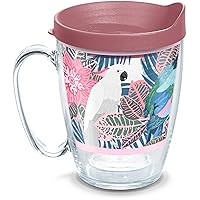 Tervis Tropical Birds Collage Insulated Tumbler 16oz Mug Clear