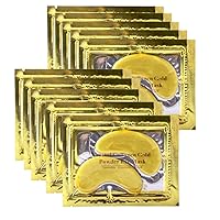 10 pairs (20 pieces) of Crystal collagen eye mask smooth wrinkles for eye skin care,no dark circles/Collagen EYE MASK Gel Anti-Wrinkle Dark Circle Crystal Bag (10 pairs, gold)