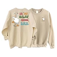 In My Silly Goose Era Sweatshirt - Goose University Sweatshirt, Goose Sweater, Funny Goose, Goose Clothes