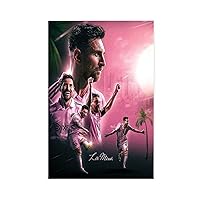 BAWEE Lionel Poster Messi Poster 3 Canvas Poster Wall Art Decor Print Picture Paintings for Living Room Bedroom Decoration Unframe: Unframe:12x18inch(30x45cm)