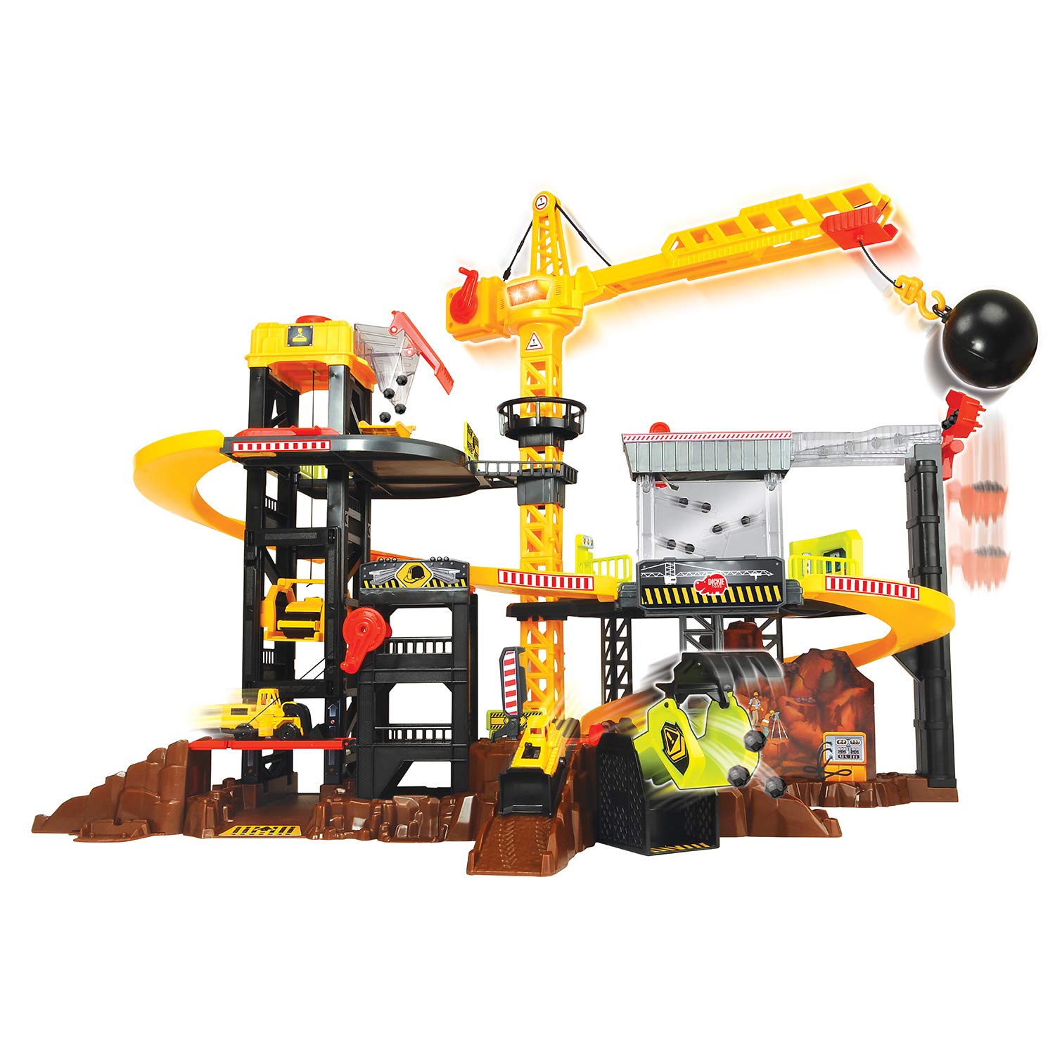 Dickie Toys - Construction Playset With 4 Die-Cast Cars