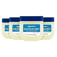 Petroleum Jelly White Petrolatum Skin Protectant, Unscented, 3.75 Ounce (Pack of 4) (Previously Solimo)