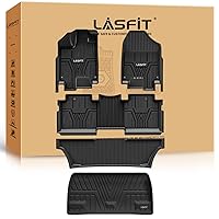 LASFIT Liners and Cargo Mat Fit for Honda Odyssey 2018-2024 Mini Passenger Van, All Weather TPE Car Floor Mats,1st & 2nd & 3rd & Trunk Area Full Set