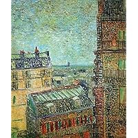8 Oil Paintings View of Paris from Vincent s Room in Rue Lepic Vincent van Gogh cityscape city scenes -01, 50-$2000 Hand Painted by Art Academies' Teachers