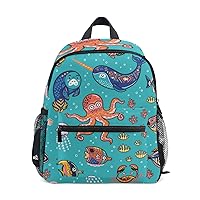 My Daily Kids Backpack Octopus Seal Narwhal Fish Cartoon Nursery Bags for Preschool Children