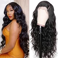 Lace Front Wigs Human Hair with Baby Hair Bleached Remy Brazilian Body 13x4 Lace Wigs for Women 150% Density Natural Color Lace Front Wig (26, body wave wig)