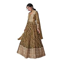 Indian/Pakistani Bollywood Party Wear Embroidery Anarkali Suit Set Stitched Long Anarkali Gown for Womens