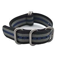 Watch Band with Colorful Nylon Material Strap and Heavy Duty Brushed Buckle