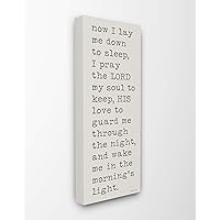 Stupell Industries Now I Lay Me Down to Sleep Typography Inspirational Canvas Wall Art, 10 x 24, Multi-Color