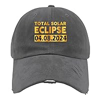 Total Solar Eclipse Sun Hat Baseball Hat for Women Dark Grey Mens Golf Hat Gifts for Him Cool Caps