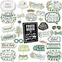 Big Dot of Happiness Family Tree Reunion - Family Gathering Party DIY Photo Booth Decor and Accessories - 30 Photo Props with Photo Booth Sign Party Virtual Bundle