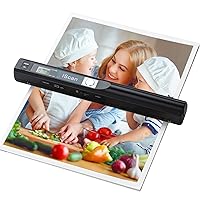 Portable Scanner, Photo Scanner for A4 Documents, Handheld Scanner for Business, Photo, Picture, Receipts, Books, JPG/PDF Format Selection, UP to 900 DPI, with 16G SD Car