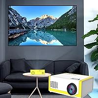 Household Mini LED Projector, 1080P HD Movie Projector Support HDMI AV and T-Flash Card, Built-in Speaker, Portable Video Projector for Home and Outdoor