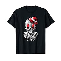 Skeleton Skull Clown, Skull Circus Clown Face, Scary Clown T-Shirt