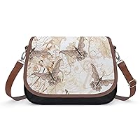 Crossbody Bag Women Butterfly Shoulder Bag Messenger Bag Leather Handbag Purse Wallet For Girls 31x22x11cm