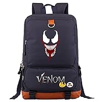 Teens Lightweight Bookbag-Venom Wear Resistant Laptop Knapsack Casual Classic Basic Rucksack for Students