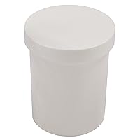 Small Massage Cream Jar, White Polyurethane with Screw On Lid - 8 oz