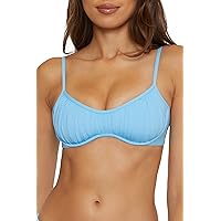 BECCA Women's Standard Color Code Underwire Shirred Bikini Top, Adjustable, Swimwear Separates