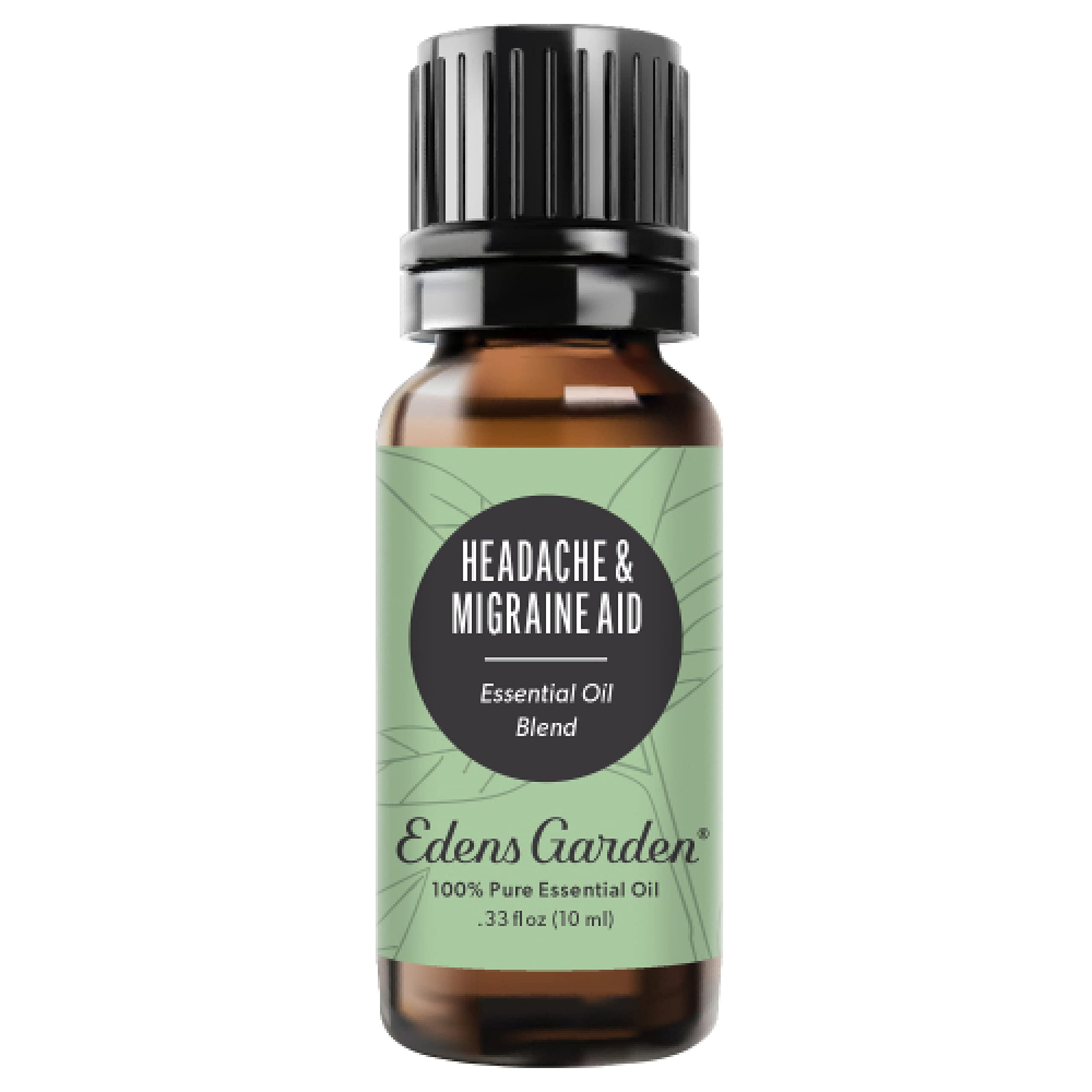 Edens Garden Headache & Migraine Aid Essential Oil Blend, Best for Alleviating Tension, Soothing Pain & Relaxing, 100% Pure & Natural Premium Recipe Therapeutic Aromatherapy Essential Oil Blends 10 ml