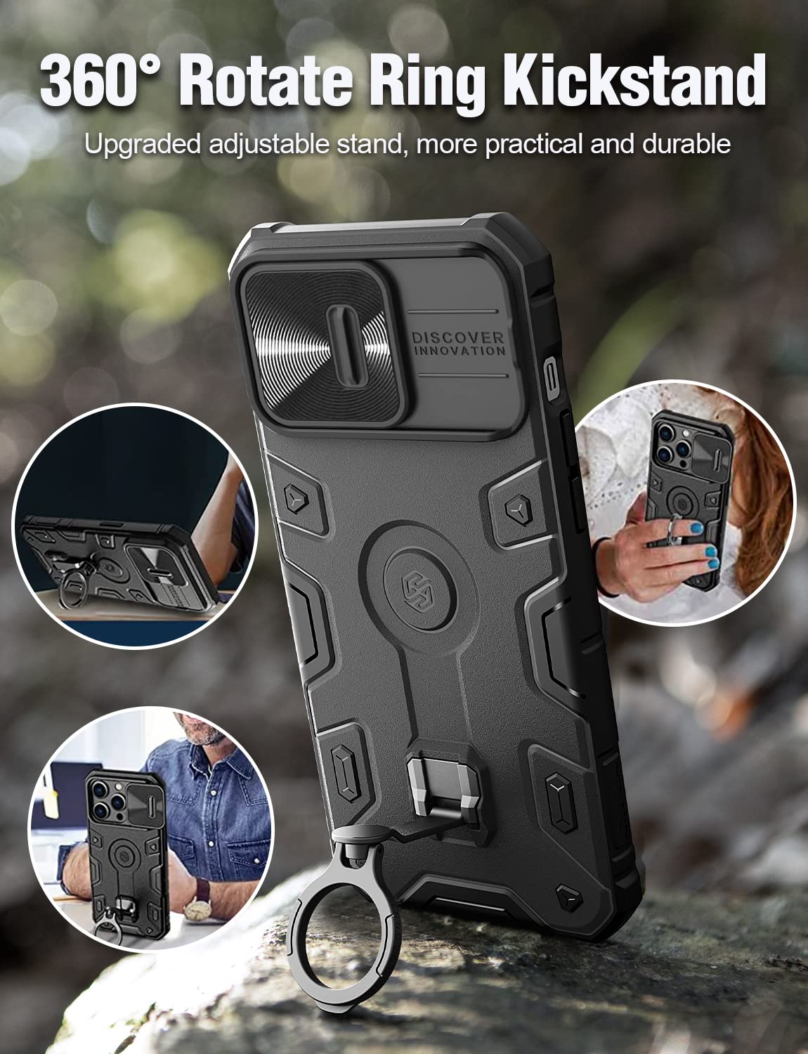 ErHu for iPhone 14 Pro Max Protective Phone Case Armor 6.7
