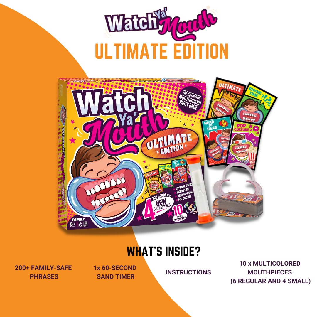 Watch Ya Mouth - Ultimate Edition | Speak 200 Funny Phrases - Elevate Your Game with Classic, Rhyme Time, Pop Culture, and Head to Head Categories