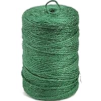 PerkHomy Garden Twine Strong Natural Jute 400 Feet Long Green Twine for Gardening Tomato Climbing Plant Tie Floristry Crafts Gift Wrapping Packing Decor (Green 2mm * 400feet)