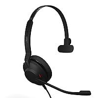 Jabra Evolve2 30 UC Wired Headset, USB-C, Mono, Black – Lightweight, Portable Telephone Headset with 2 Built-in Microphones – Work Headset with Superior Audio and Reliable Comfort