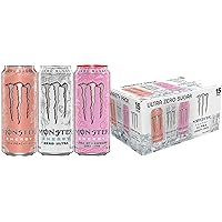 Ultra Variety Pack, Zero Ultra, Ultra Peachy Keen, Ultra Strawberry Dreams, Sugar Free Energy Drink, 16 Ounce (Pack of 15)
