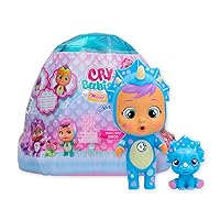 Cry Babies Magic Tears ICY World - Dino Series | 10+ Surprises Including Doll, Dinosaur Pet and Accessories - Great Gifts for Kids Ages 3+