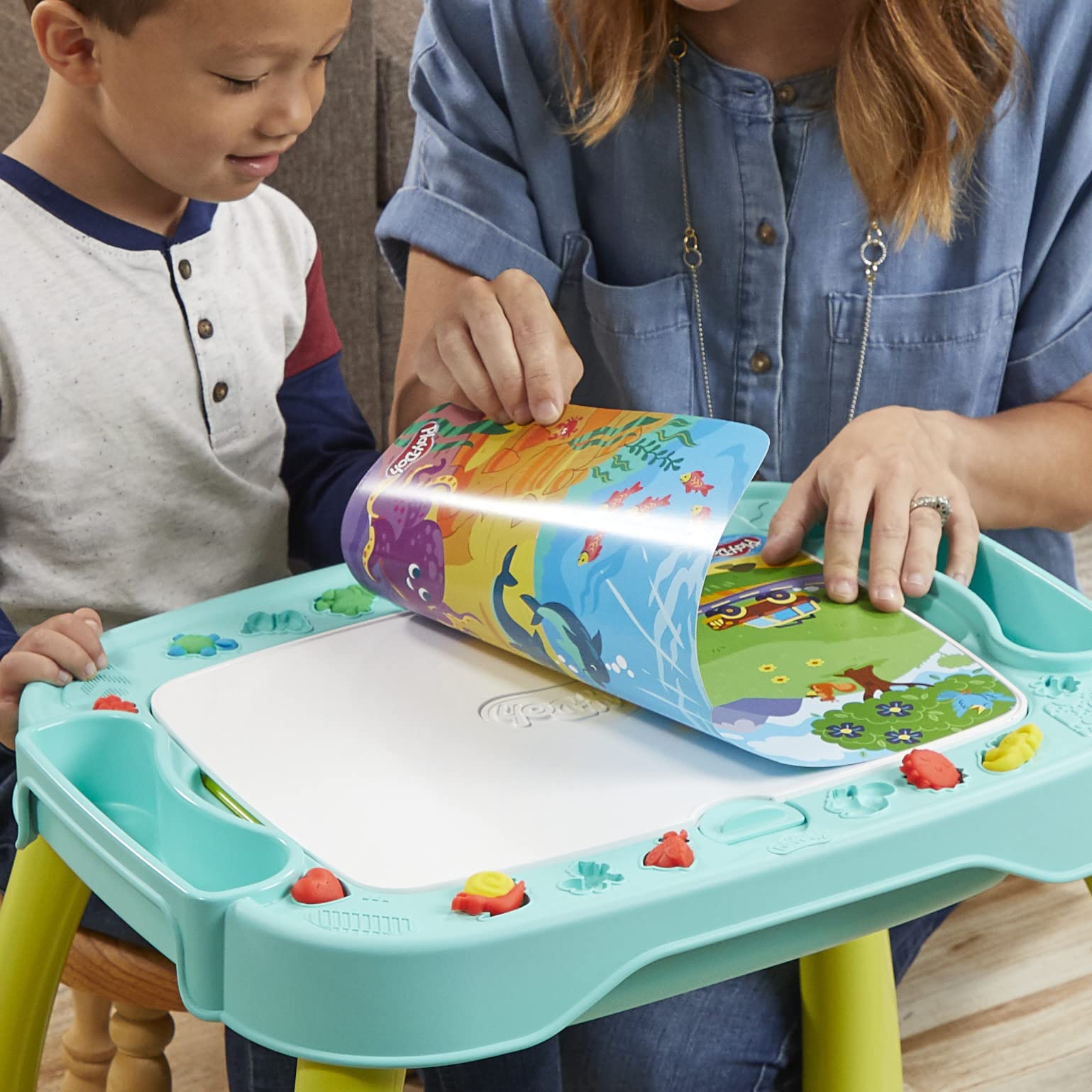 Play-Doh All-in-One Creativity Starter Station Activity Table Playset, Preschool Toys, Starter Sets, Kids Arts & Crafts, Ages 3+