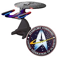 Star Trek U.S.S. Enterprise 1701-D and Star Trek Wireless Charger with Built-in Powerbank for Wired and Wireless Charging Bundle