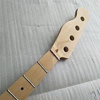 Left Hand/Reverse Head P Bass Guitar Neck 20fret 4string Maple Fingerboard Dot Inlay (Color : Reverse)