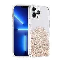 Designed for iPhone 13 Pro Case Glitter - Sparkly Protective Phone Case for iPhone 13 Pro 6.1 Inch - Clear/Gold [Lover's Beach]