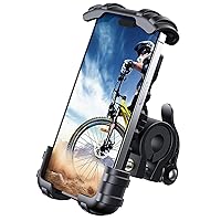 Lamicall Bike Phone Holder, Motorcycle Phone Mount - Motorcycle Handlebar Cell Phone Clamp, Scooter Phone Clip for iPhone 15 Pro Max/Plus, 14 Pro Max, S9, S10 and More 4.7