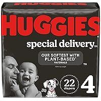 Huggies Special Delivery Hypoallergenic Baby Diapers Size 4 (22-37 lbs), 22 Ct, Fragrance Free, Safe for Sensitive Skin