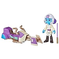 Star Wars: Young Jedi Adventures LYS Solay Figure & Speeder Bike, 4-Inch Scale Action Figures & Vehicles, Star Wars Toys, Preschool Toys for 3 Year Old Boys & Girls