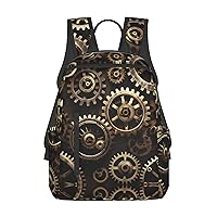 Cool Steampunk Gears print Lightweight Laptop Backpack Travel Daypack Bookbag for Women Men for Travel Work