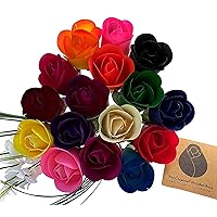 Assorted Colors Half Open Bouquet Great for Mothers Day, Valentines Day (16 Roses)