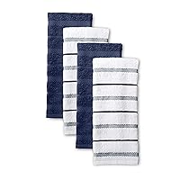 KitchenAid Albany Kitchen Towel 4-Pack Set, Blue Willow/White, 16