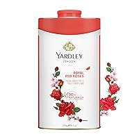 Yardley London Perfumed Talc, Red Roses, 8.8 oz, 250 g