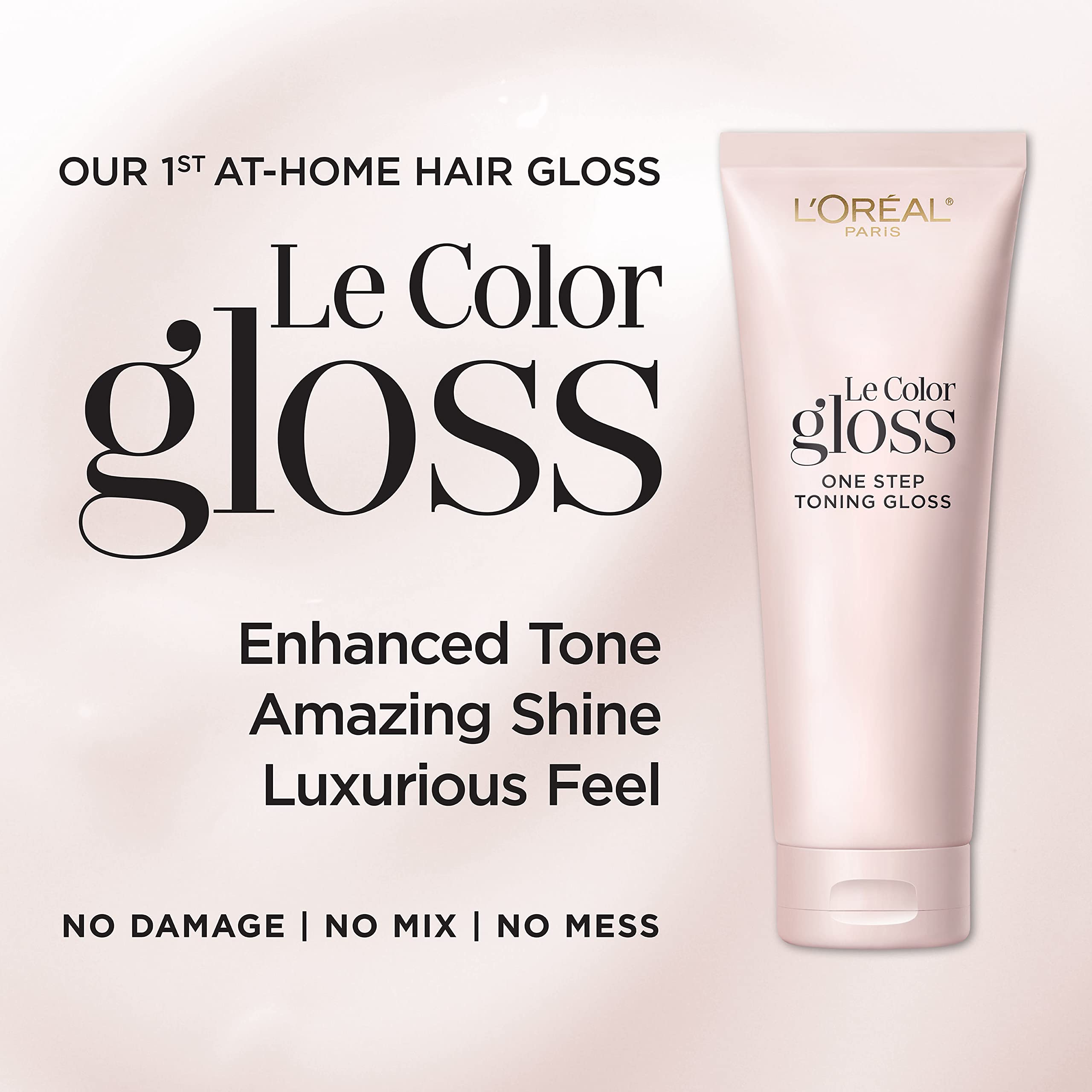 L’Oréal Paris Le Color Gloss One Step In-Shower Toning Hair Gloss, Neutralizes Brass, Conditions & Boosts Shine, Silver, 4 Ounce