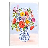 Stupell Industries Bright Flowers in Pottery Wall Plaque Art by Sharon Lee