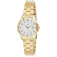 Casio Women's LTP-V004G-7B Gold Ion Plated Stainless Steel Band Analog Watch