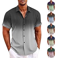 Mens Hawaiian Shirts Big and Tall Funny Summer Tshirts Beach Stylish Button Up Comfortable Unisex Classic Costume