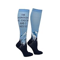 Unisex The Mountains Are Calling And I Must Go Hiking Compression Socks For Men And Women