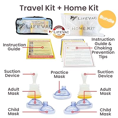 Lifevac Home And Travel Choking Rescue Devices Combo Kits For Infants, Kids  And Adults